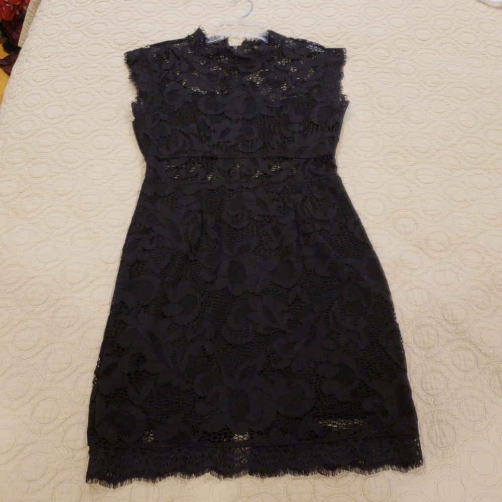 Lace black minidress
